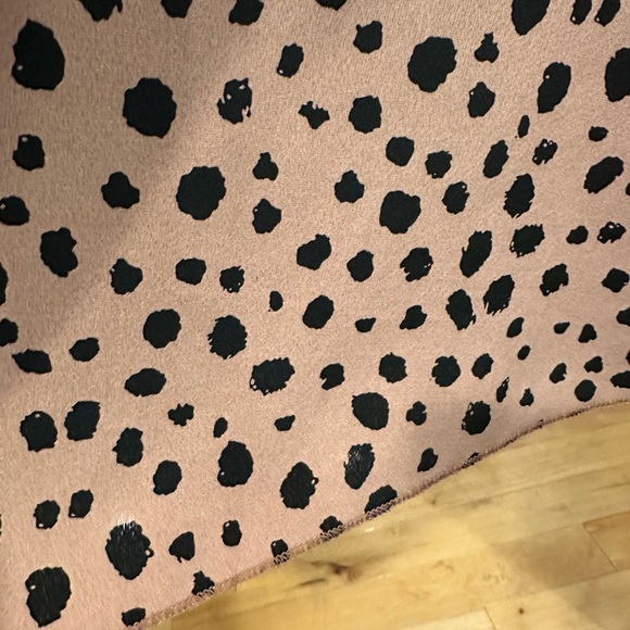 Shein Abstract Polka Dot Midi Skirt XL Blush and Black - Picture 2 of 4